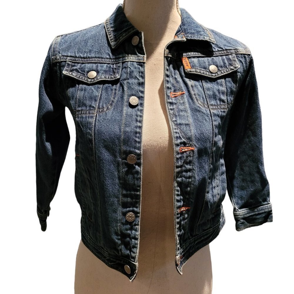 Vintage Size Guess Girls 6 Button Up Denim Jean Jacket